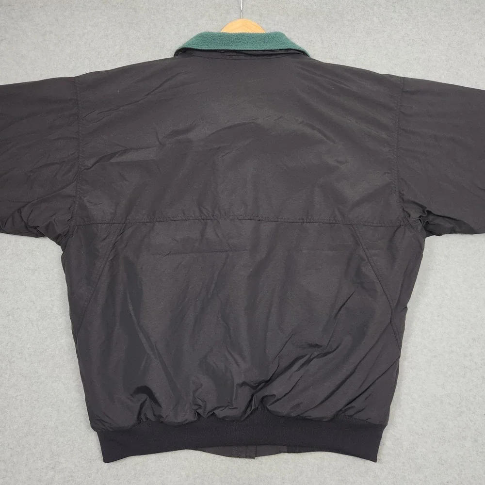 Vintage Patagonia Shelled Synchilla Large Black Bomber Jacket Fleece 90s 95 USA